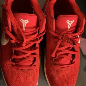 Nike Kobe Red Basketball Shoes Youth 7Y Sneakers Preowned Athletic